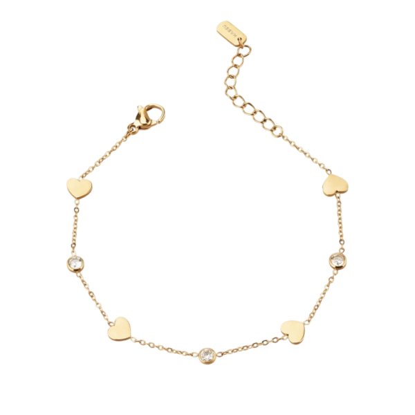 Pulseira Corações Aço Hassu