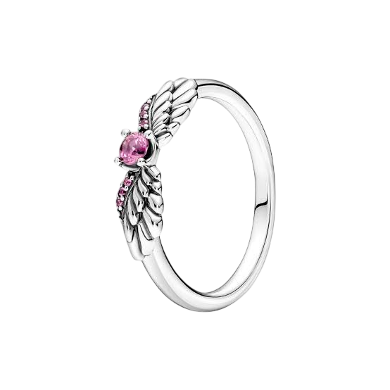 Anel 198500C02-50 Pedras Rosa PrataPandora
