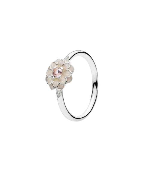 Anel Esmaltado zirconia Prata Pandora