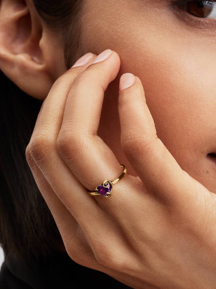 Anel de Coração Roxo da Sally de O Estranho Mundo de Jack da Disney