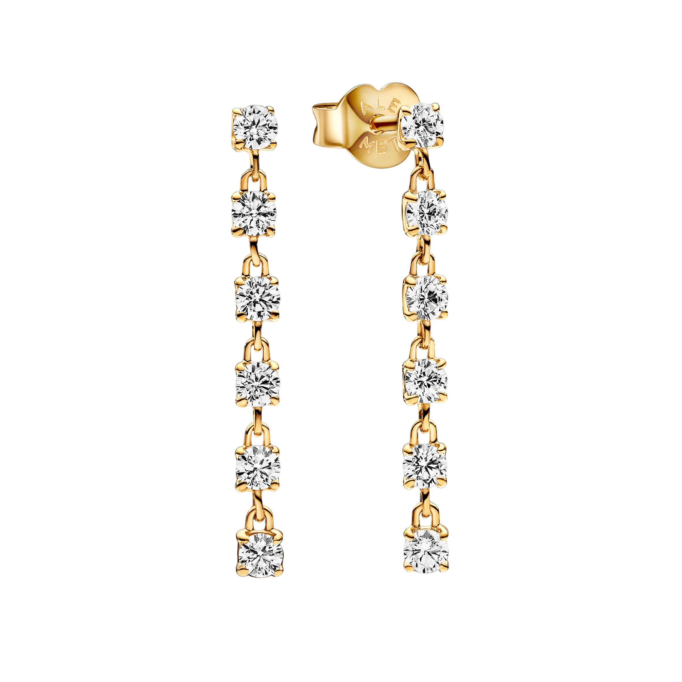Brincos 263011c01 Zirconias Pandora BanhoOuro14Kt