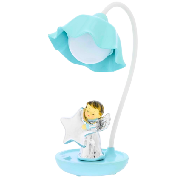 Candeeiro Anjo Resina Prateda