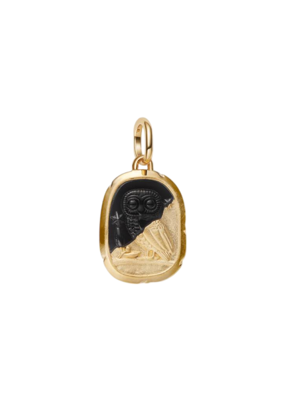 Conta medalhão coruja Pandora