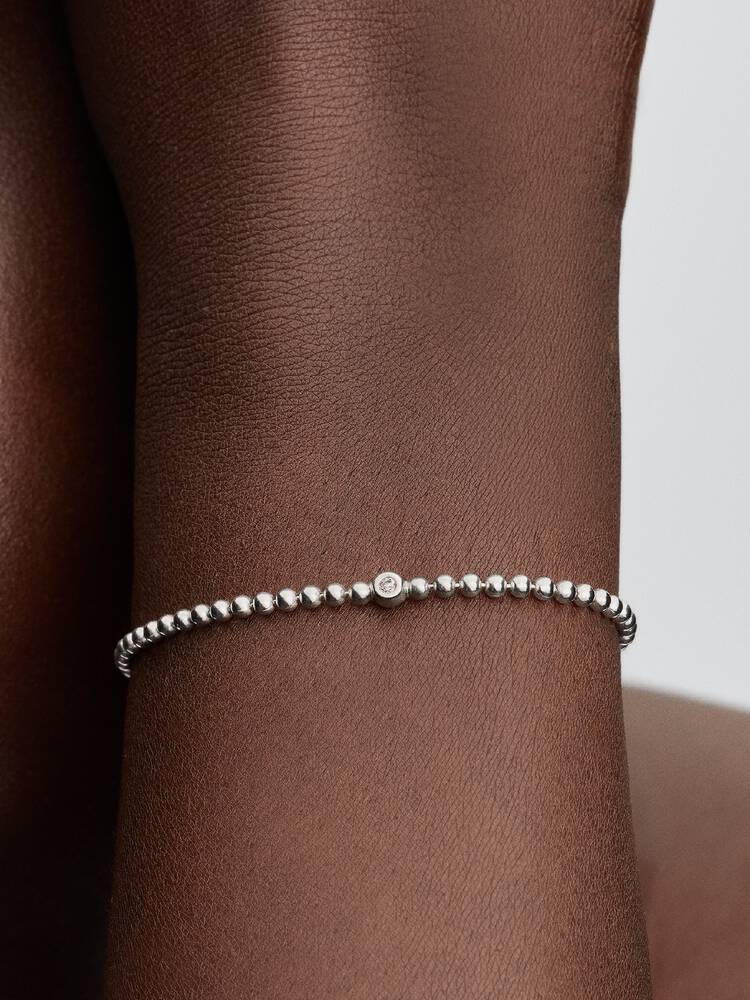 Pulseira de Contas e Pedras Brilhantes2