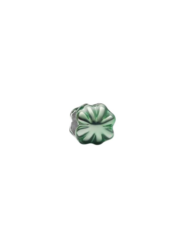Conta Mini trevo verde Prata Pandora