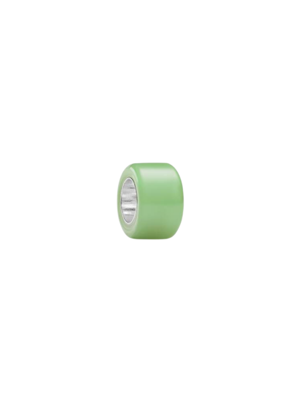 Conta Mini Murano verde Prata Pandora