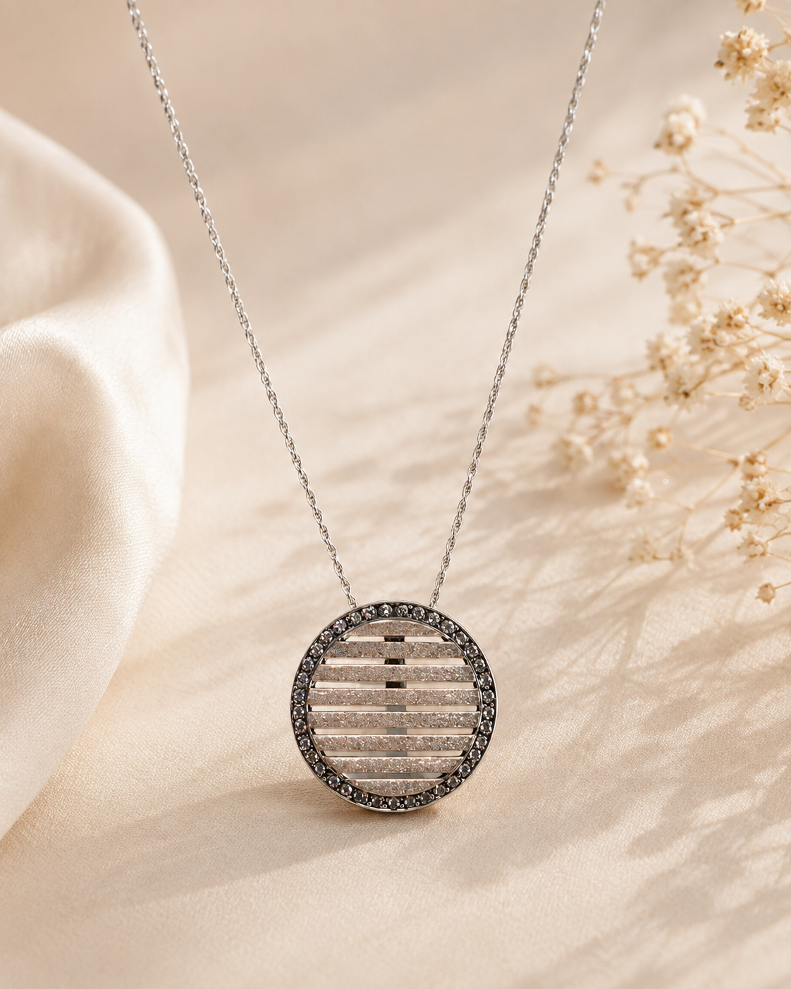 Colar Medalha Prata e Ouro 9kt
