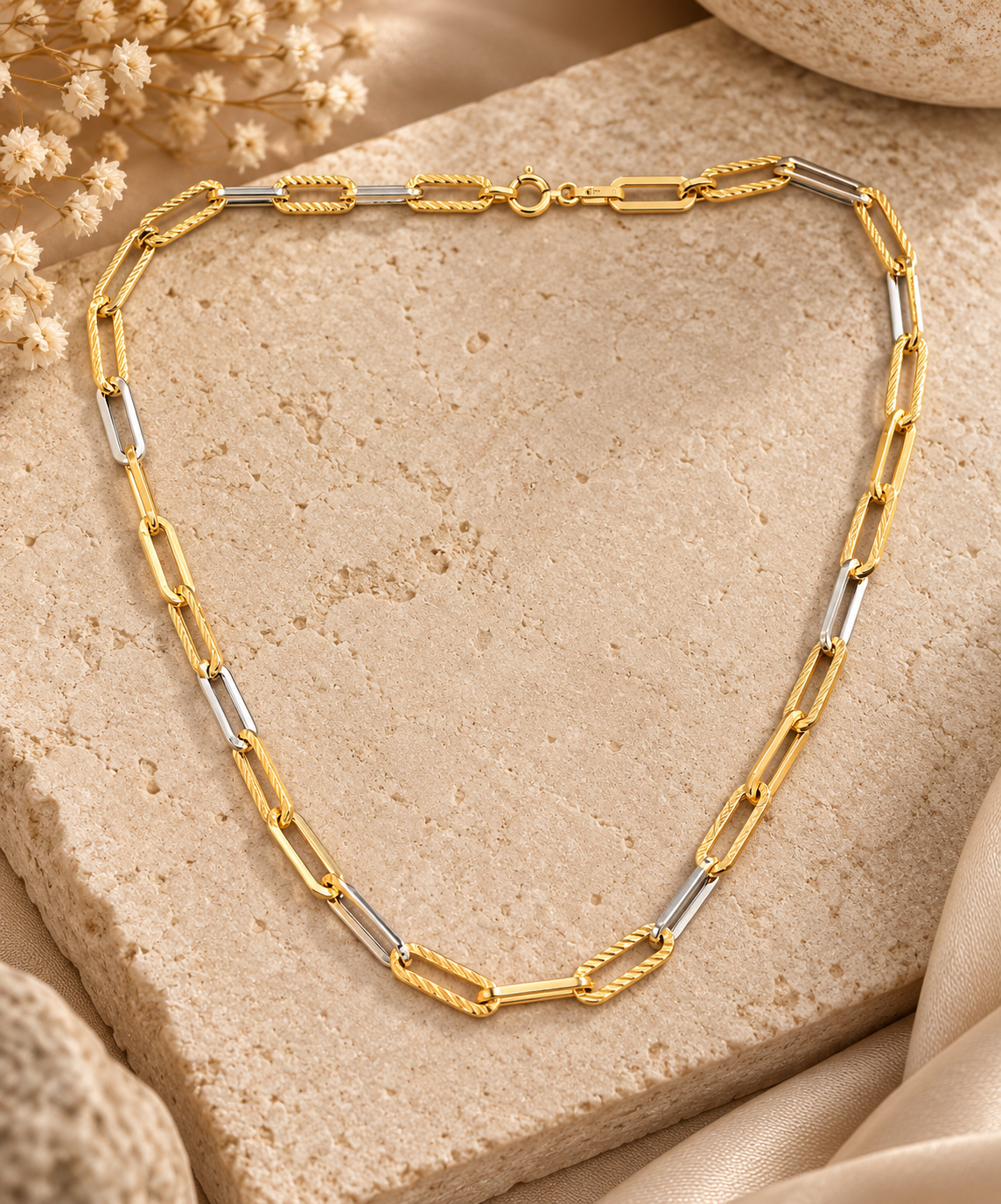 Colar Ouro Bicolor 19.2kt Elos