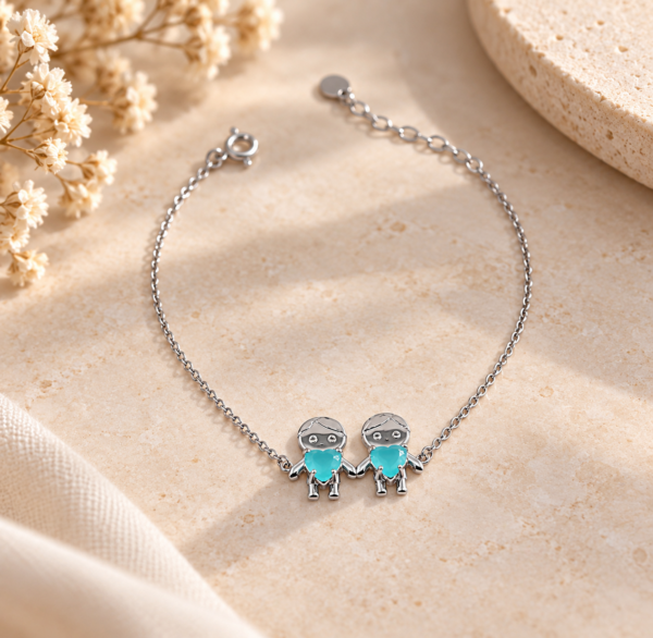 Pulseira Dois meninos Prata