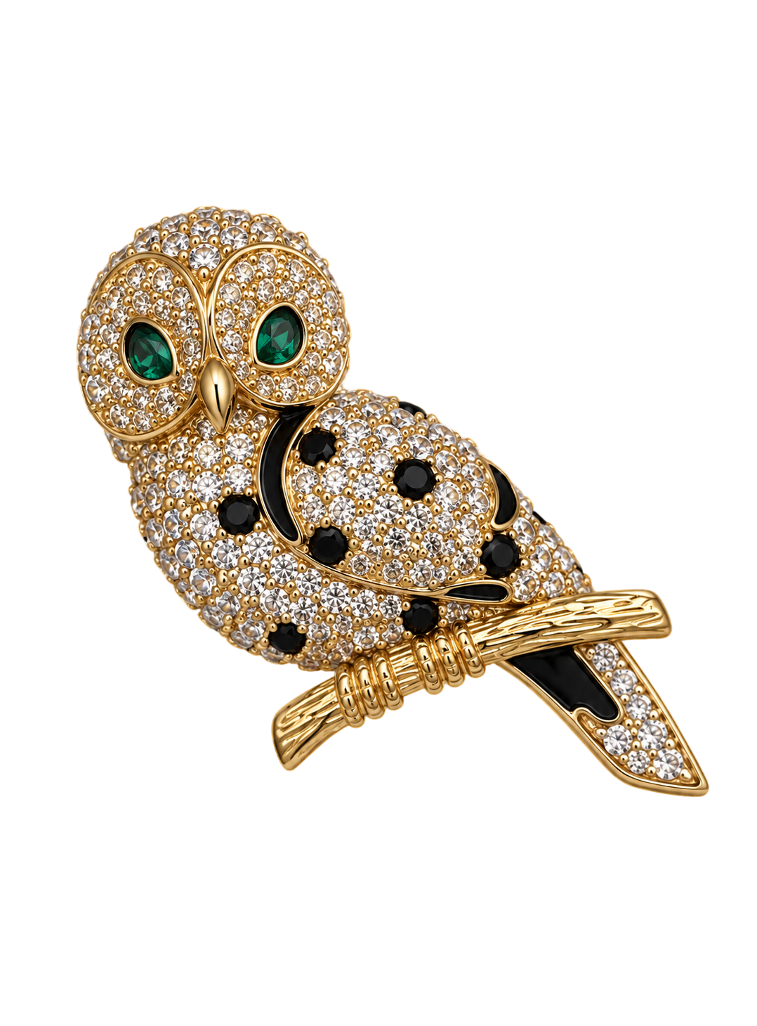 Alfinete PrataDourada925 Mocho Zirconias
