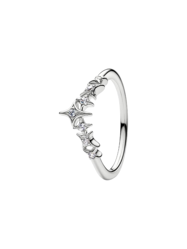 Anel Estrelas Tiara Prata Pandora