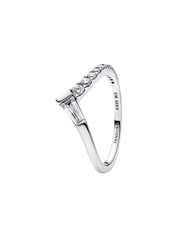 Anel Baguette Tiara Prata Pandora