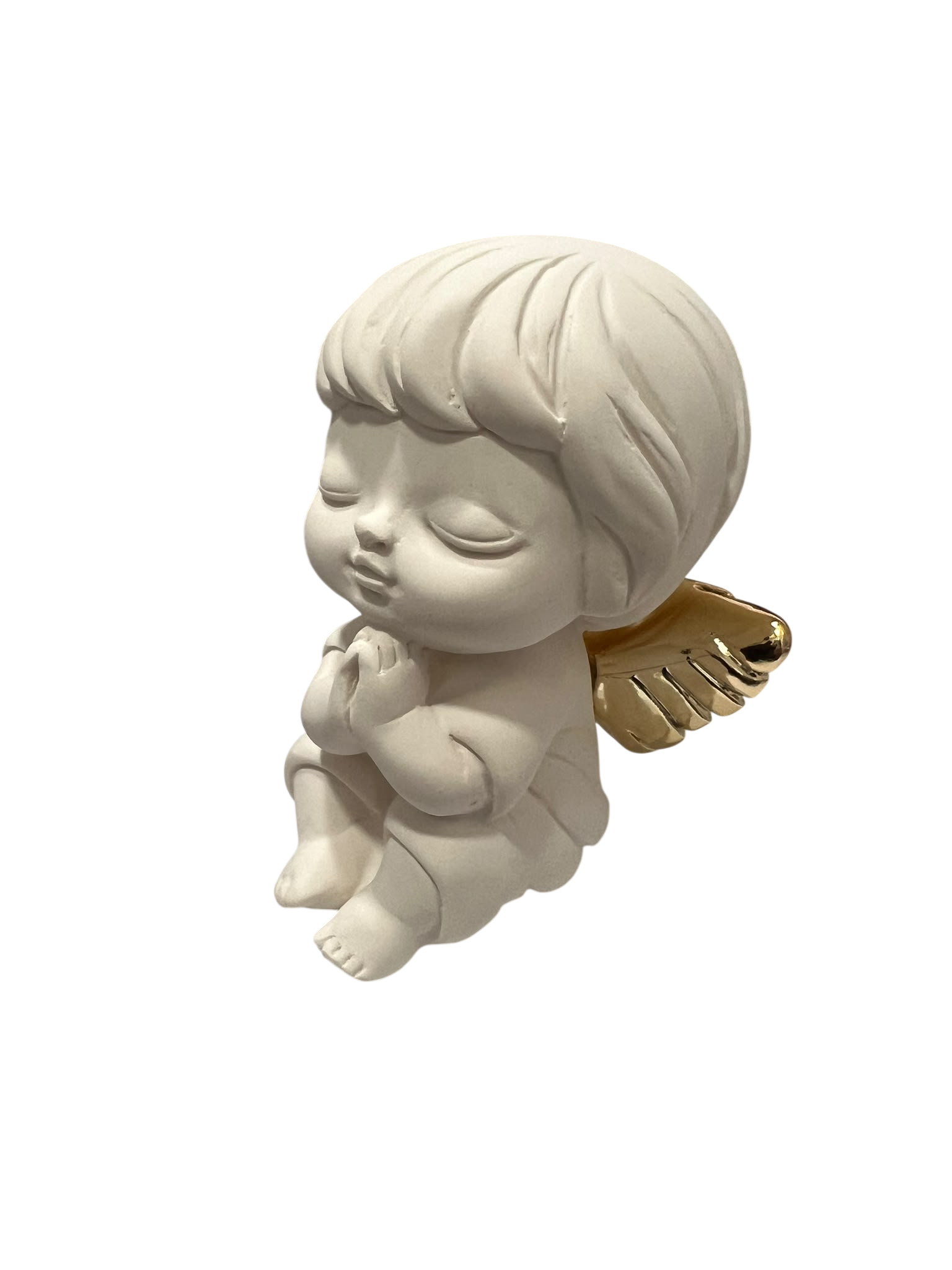 Anjo Menino Resina e PVD Dourado1