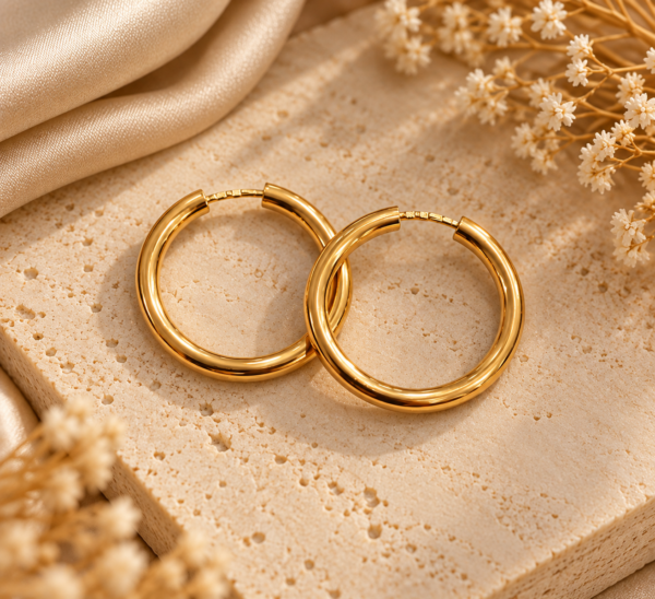 Argolas Polidas Ouro 19.2Kt