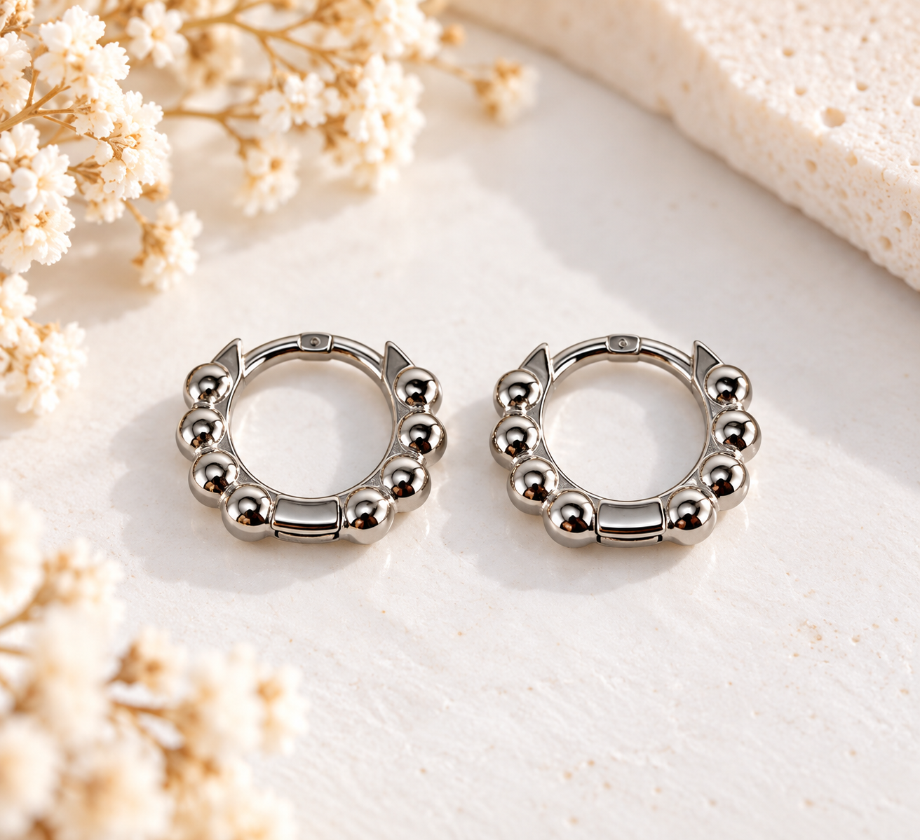 Argolas Prata925 Bolinhas