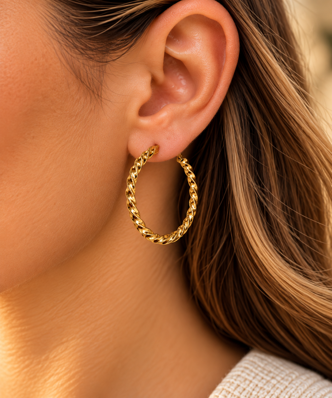 Argolas canevao torcido Ouro 19.2kt.