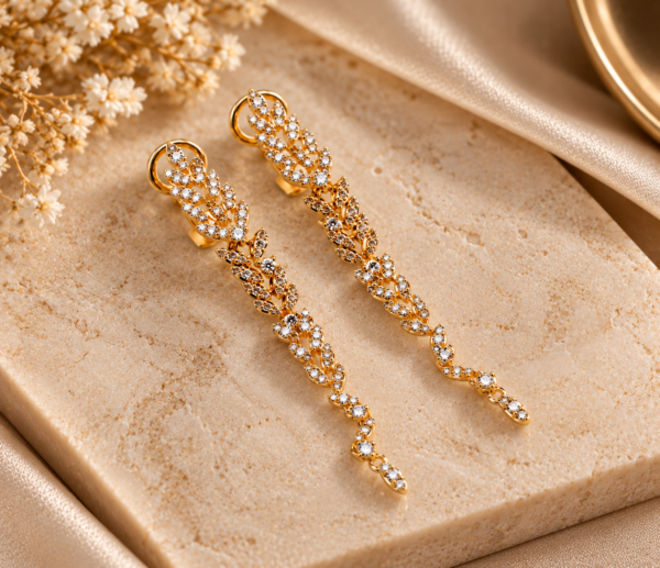 Brincos Diamantes Ouro 19,2Kt