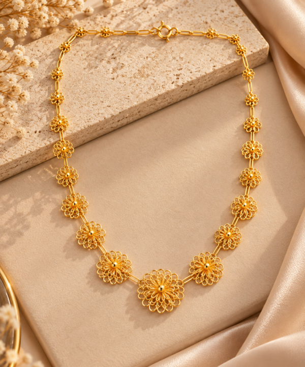 Colar Flores Ouro 19.2Kt