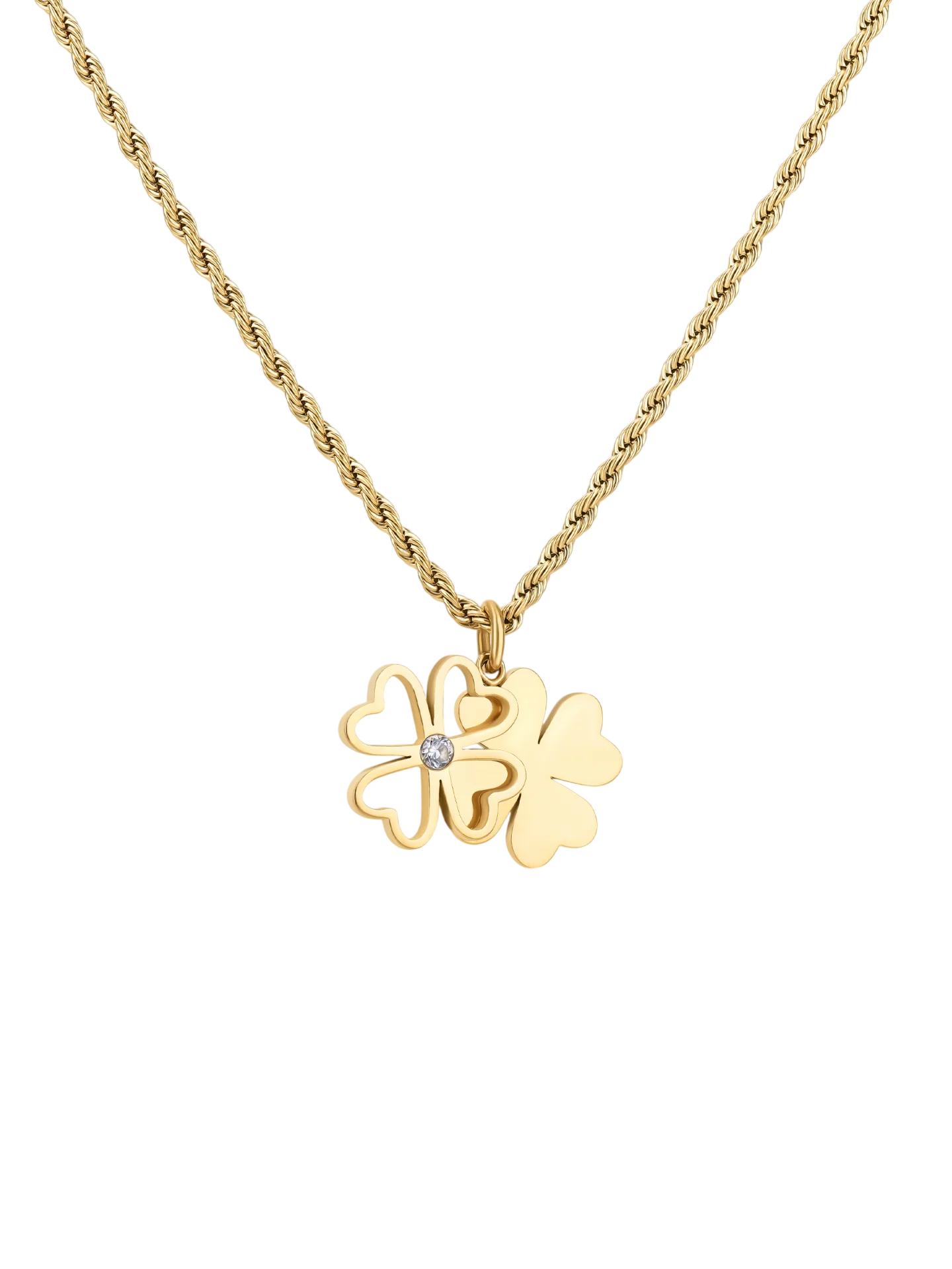 Colar One Lucky Flower Crystal Gold…