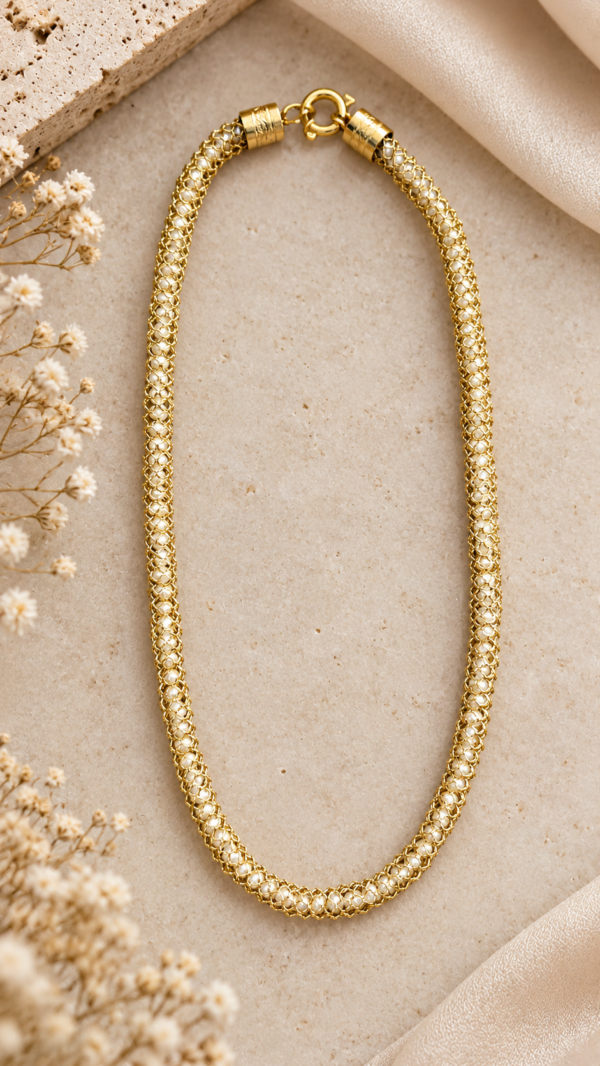 Colar Pérolas Ouro 19,2Kt