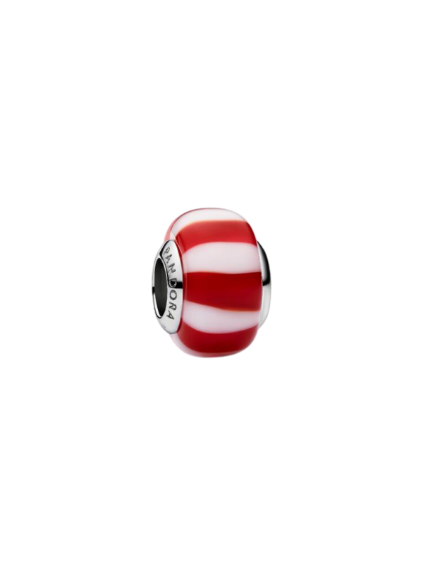 Conta Vidro Murano Vermelho  Pandora