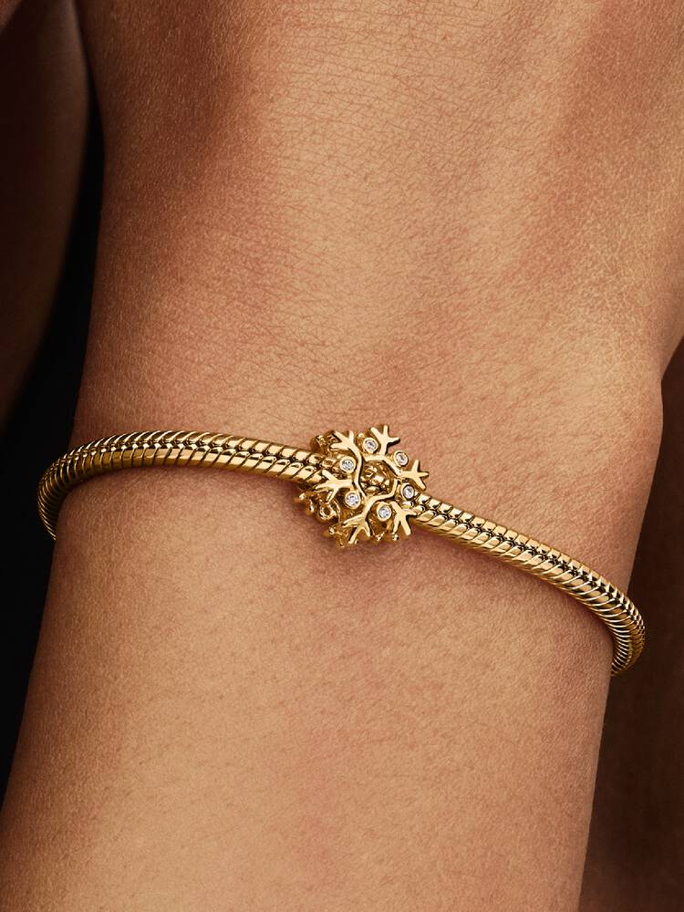 Conta 764249C01 Revestido a Ouro14Kt Pandora Zirconias.