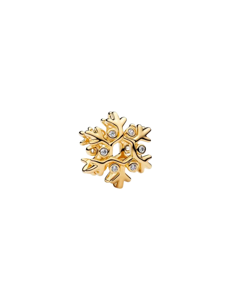 Conta 764249C01 Revestido a Ouro14Kt Pandora Zirconias