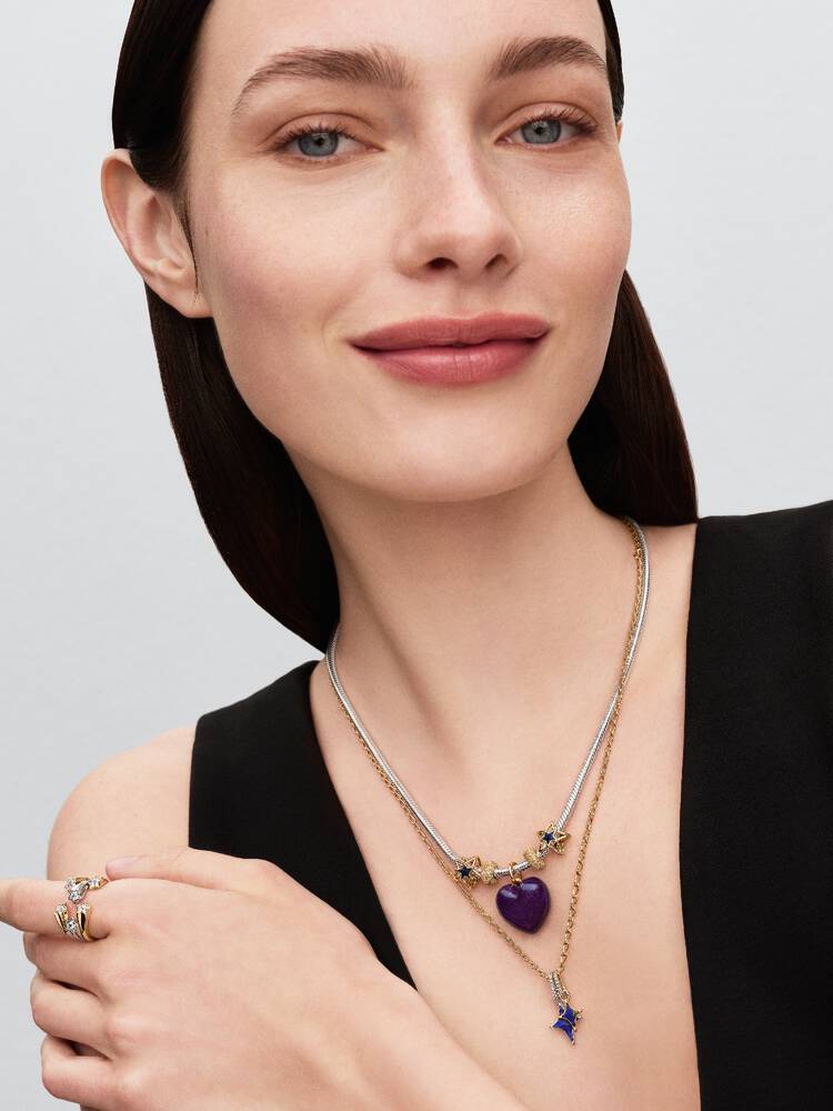 Conta 764945C01 Prata925+Revestido a Ouro14Kt Pandora Divisivel LapisLazuli Imitação…