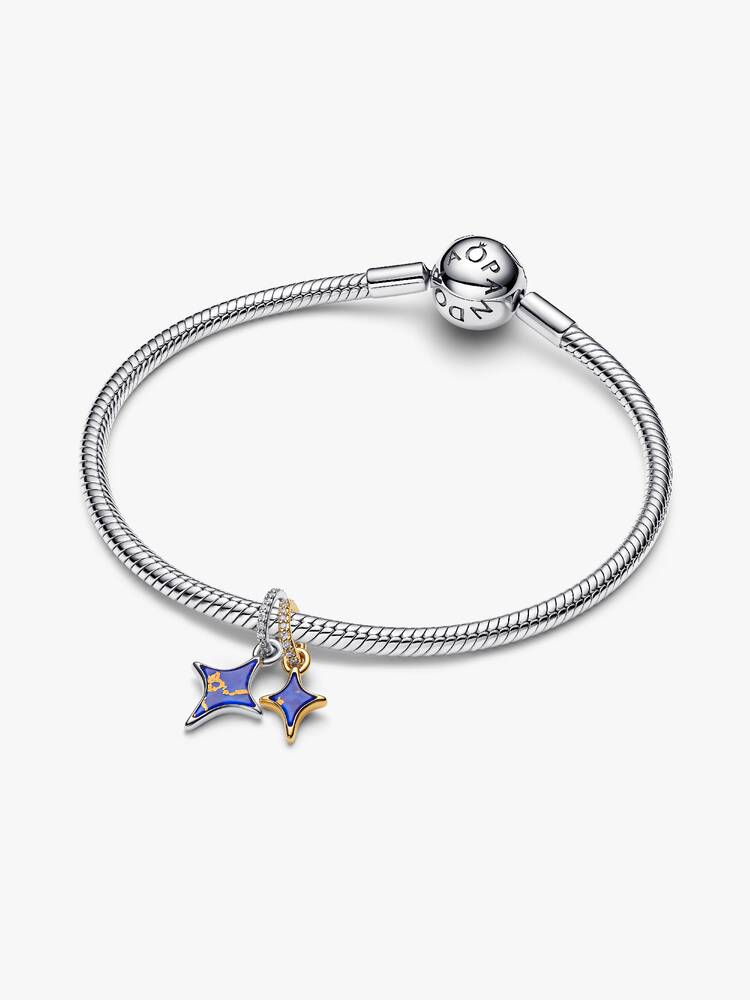 Conta 764945C01 Prata925+Revestido a Ouro14Kt Pandora Divisivel LapisLazuli Imitação..