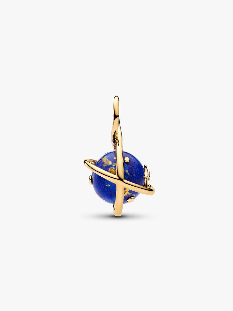 Conta 765032C01 Revestido a Ouro14Kt Pandora Zirconia+LapisLazuli Imitação_