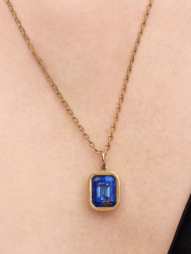 Conta 765035C01 Revestido a Ouro14Kt Pandora Zirconia+LapisLazuli Imitação.