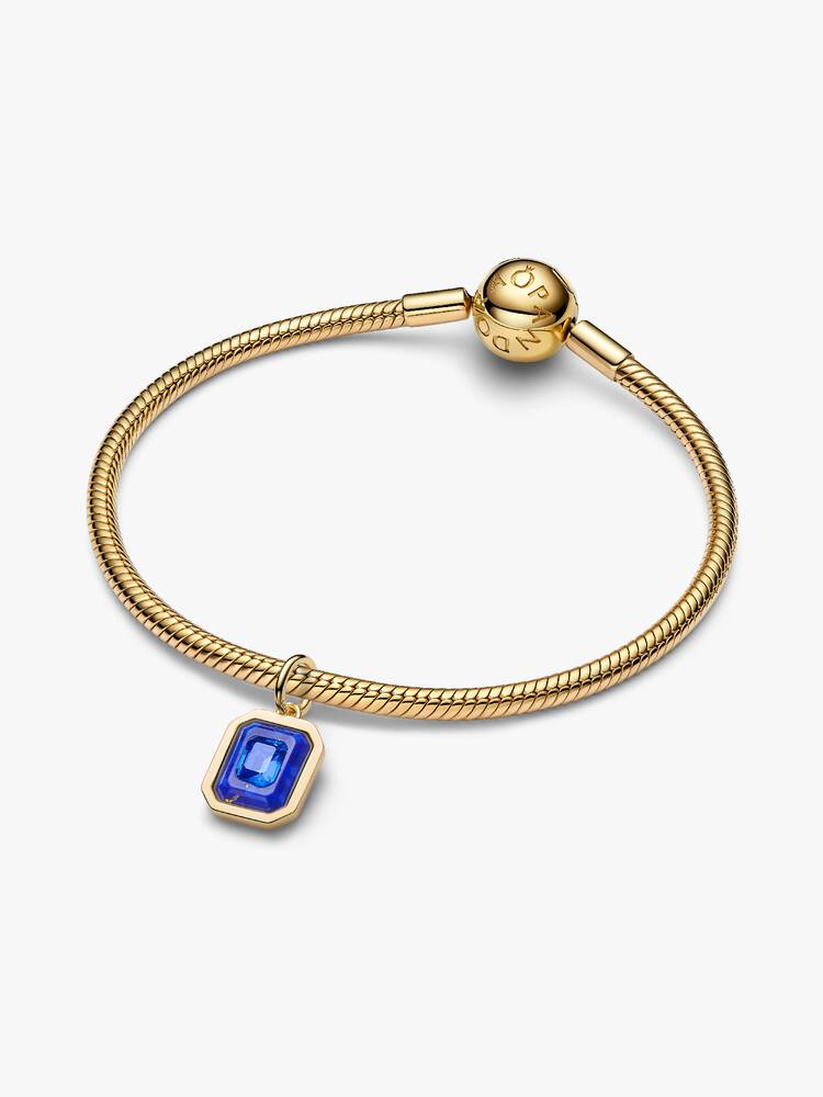 Conta 765035C01 Revestido a Ouro14Kt Pandora Zirconia+LapisLazuli Imitação….