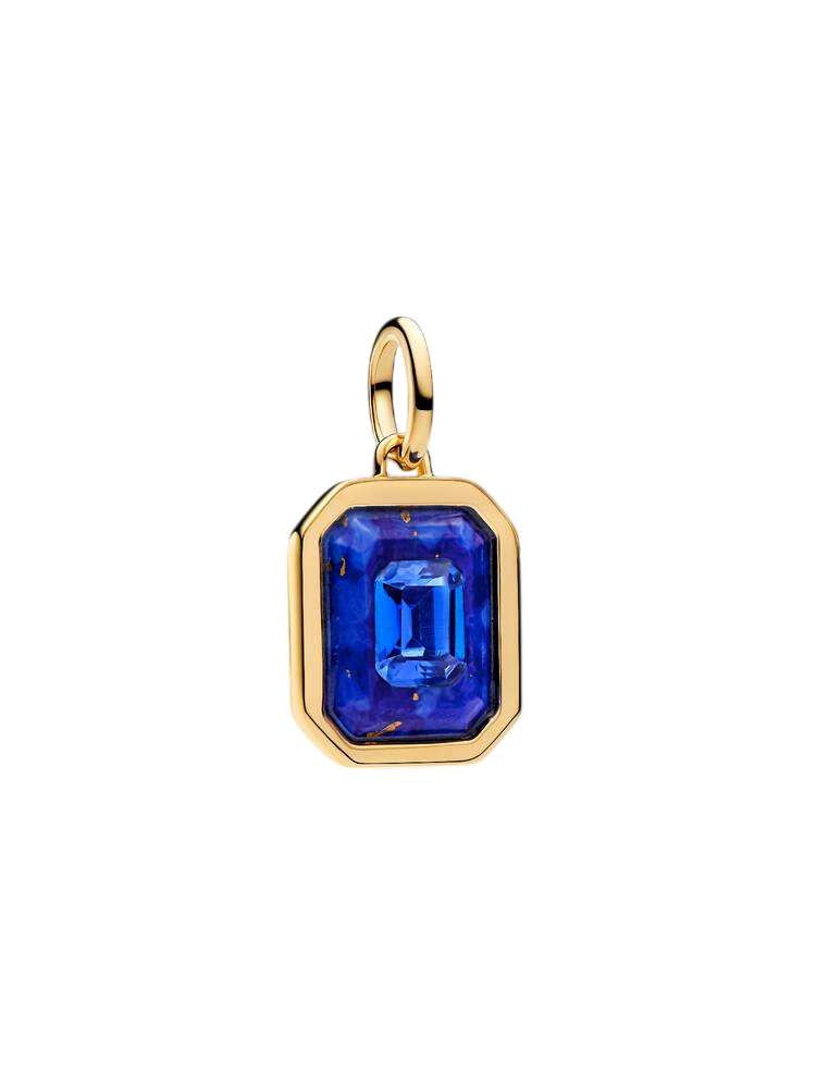 Conta 765035C01 Revestido a Ouro14Kt Pandora Zirconia+LapisLazuli Imitação