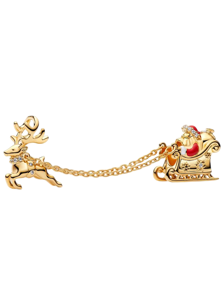 Conta 765056C01 Revestido a Ouro14Kt Pandora Zirconia+Esmalte
