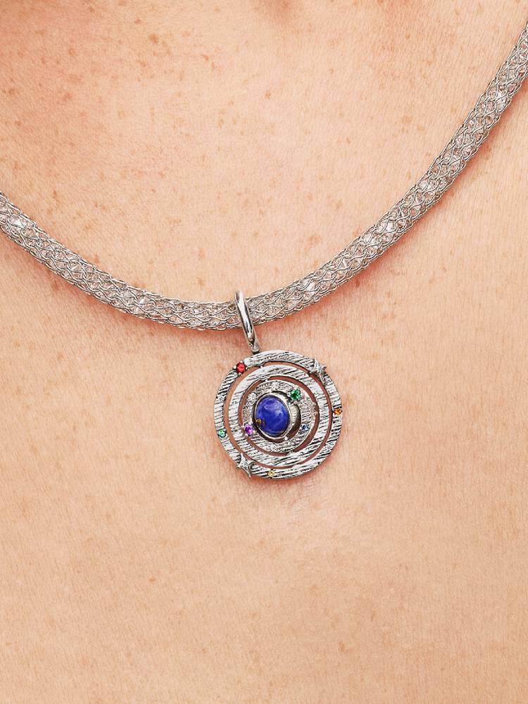 Conta 795031C01 Prata925 Pandora ZirconiasColoridas + LapisLazuli de Imitação1