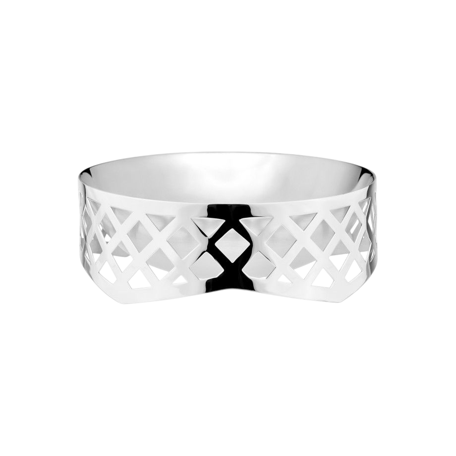 Fruteiro Art Deco Topazio Banho Prata
