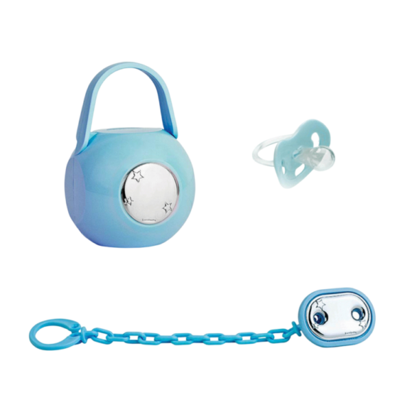 Kit Porta Chupeta Azul Bilaminado