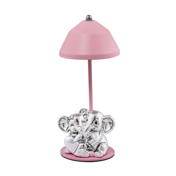 Luz Elefantes Rosa PVD Prateado