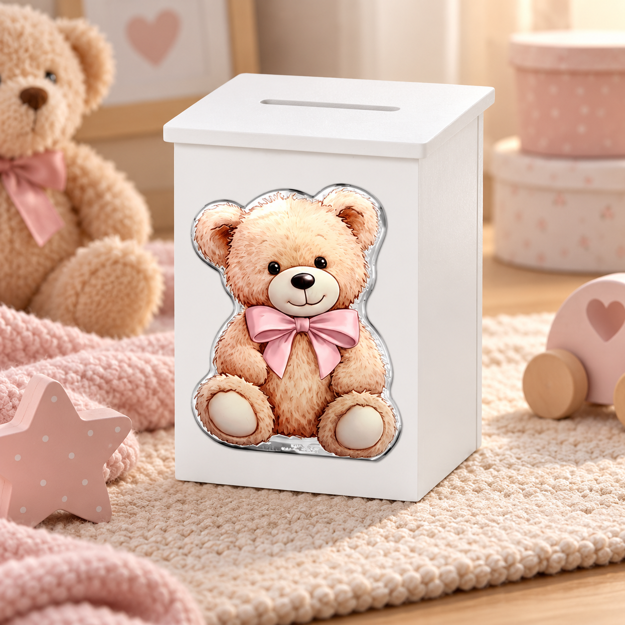 Mealheiro Urso Rosa