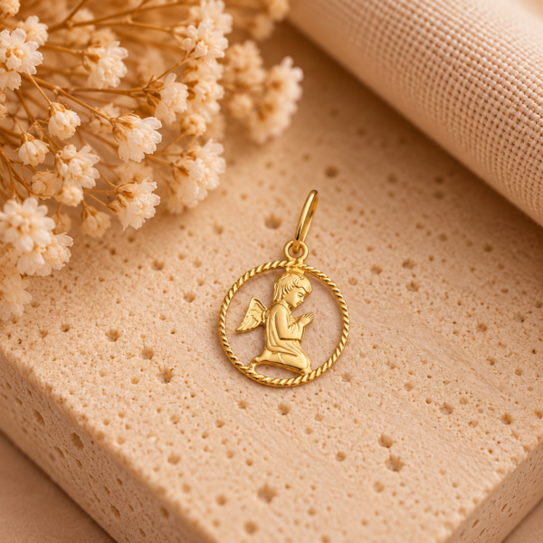 Medalha Anjo Ouro 19.2Kt