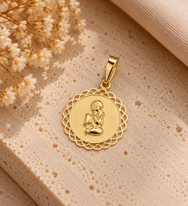 Medalha Anjo Ouro 19.2Kt