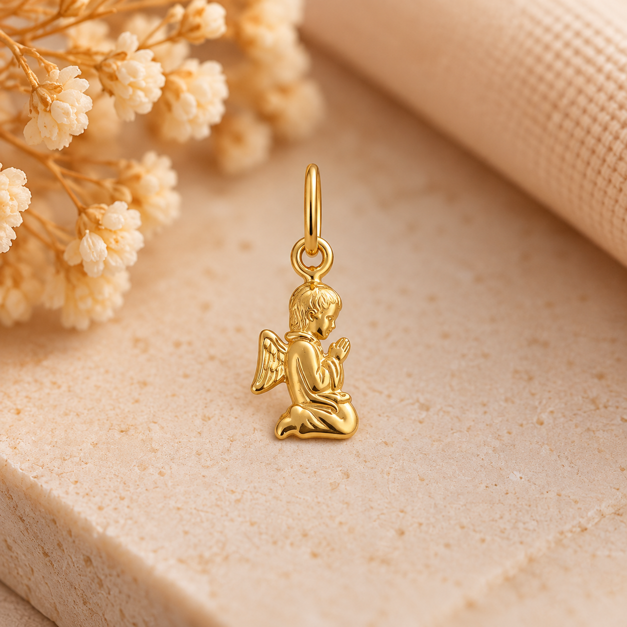 Medalha Ouro19.2Kt Anjo Tradicional