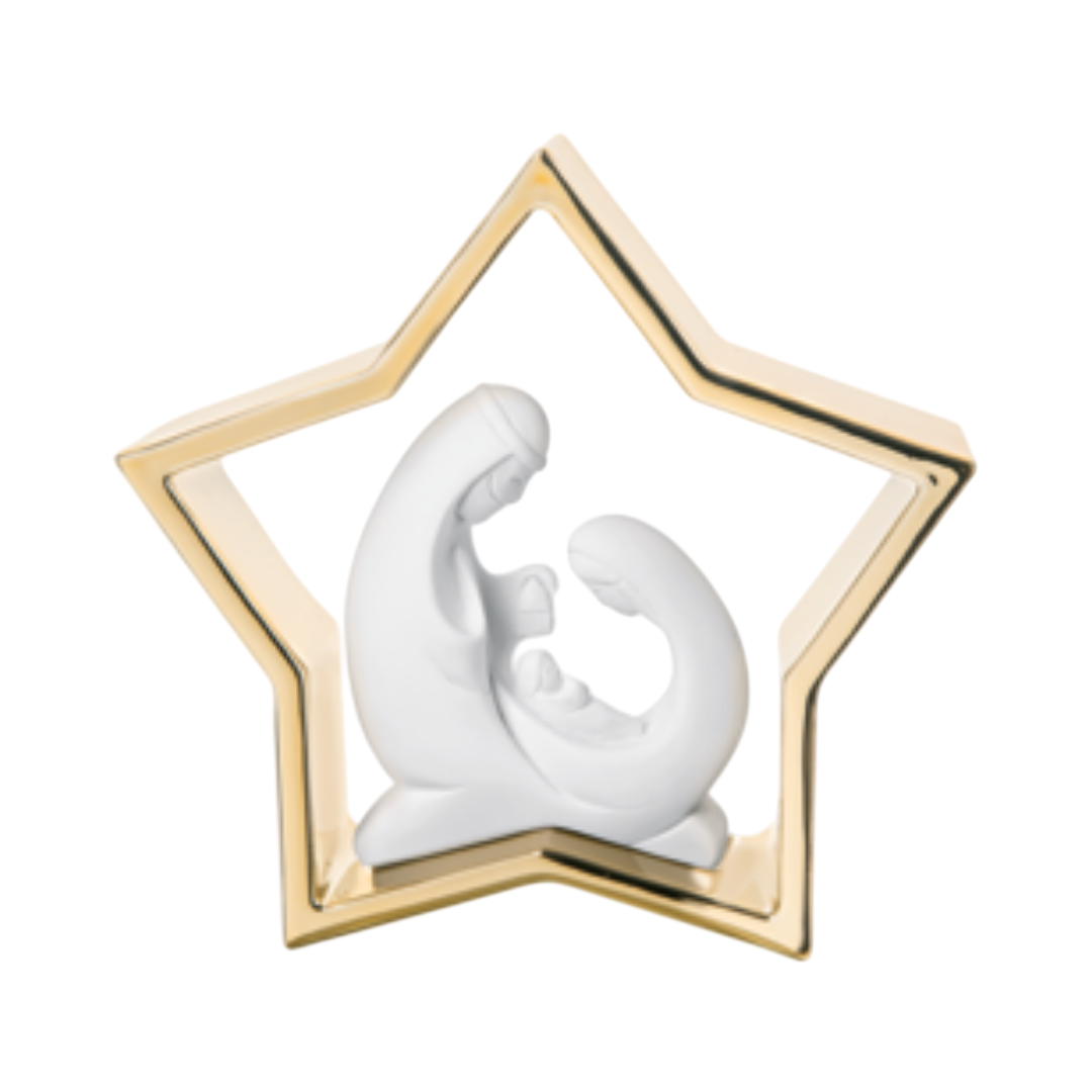 Presépio Resina Estrela Dourado 12cm