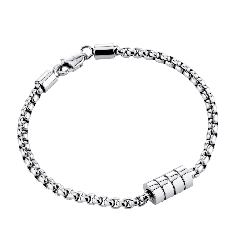 Pulseira Aço HASSU Malha Centro Redondo