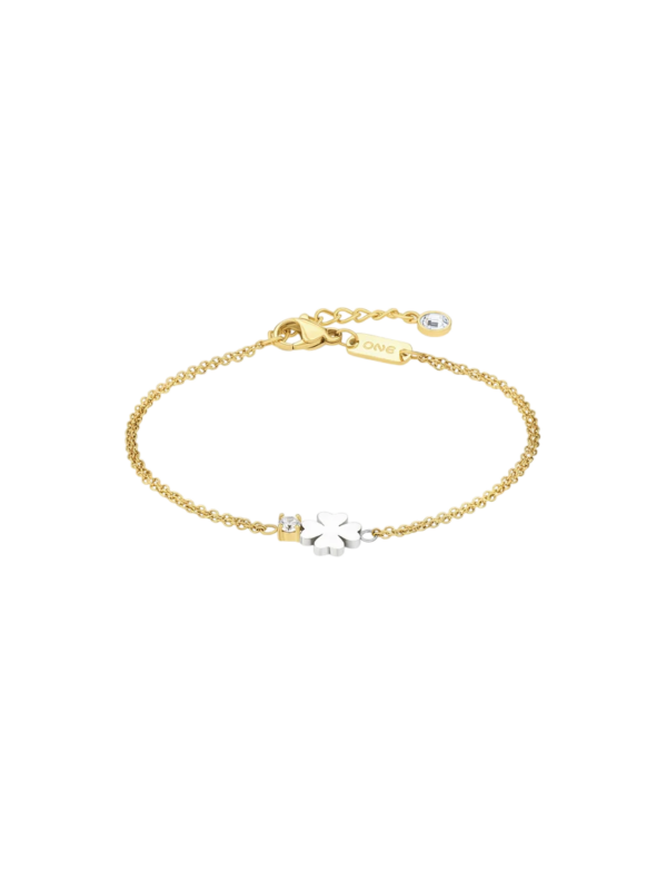 Pulseira Lucky Flower Crystal Gold One