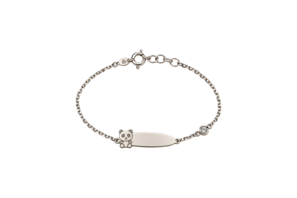 Pulseira Personalizável Panda Prata