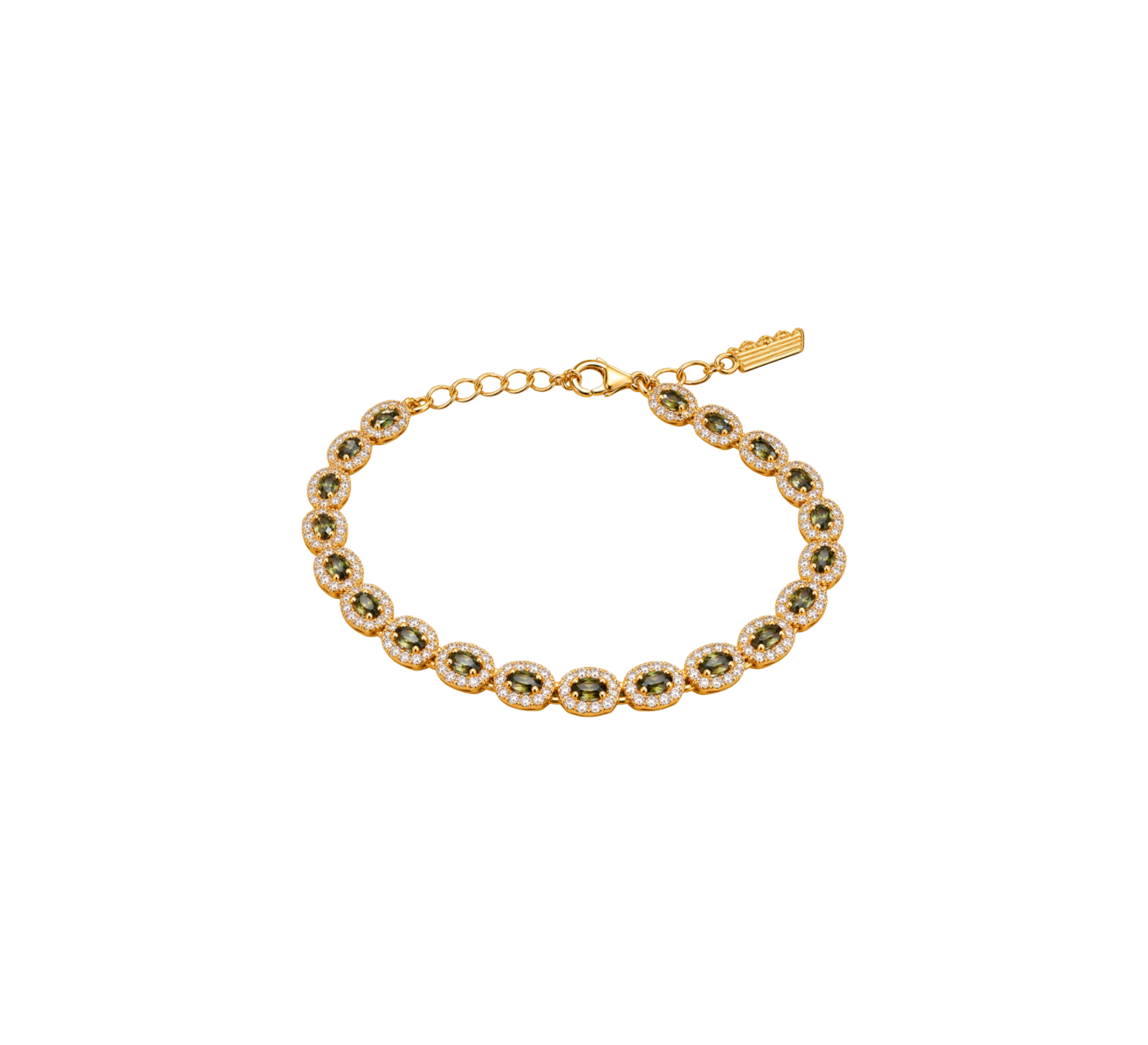 Pulseira PrataDourada925 EC Riviera Zirconias