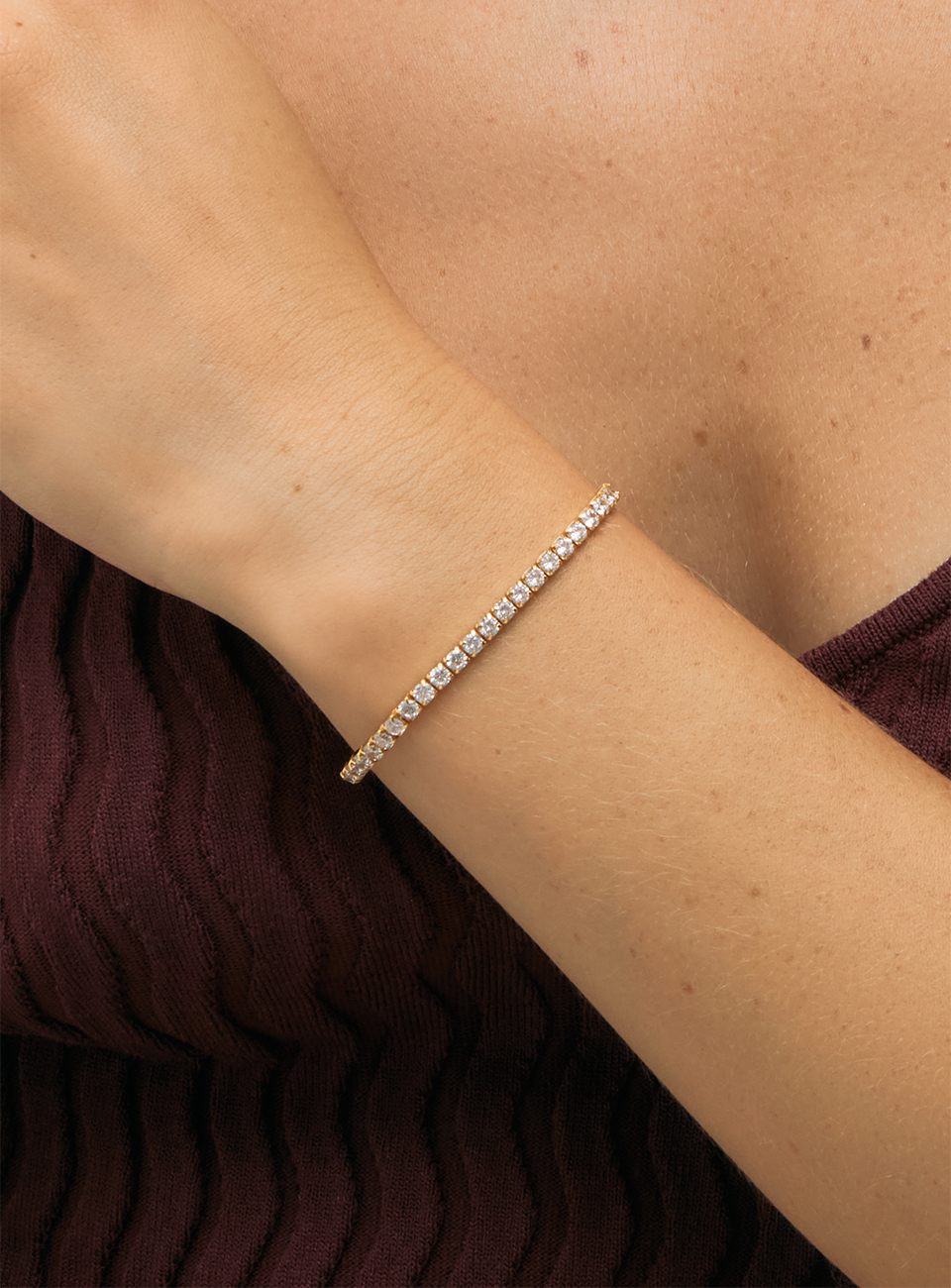 Pulseira PrataDourada925 EC Riviera Zirconias.