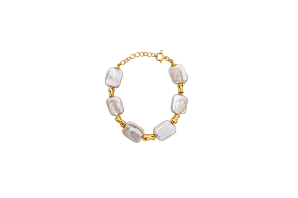 Pulseira Pérolas Prata Topázio