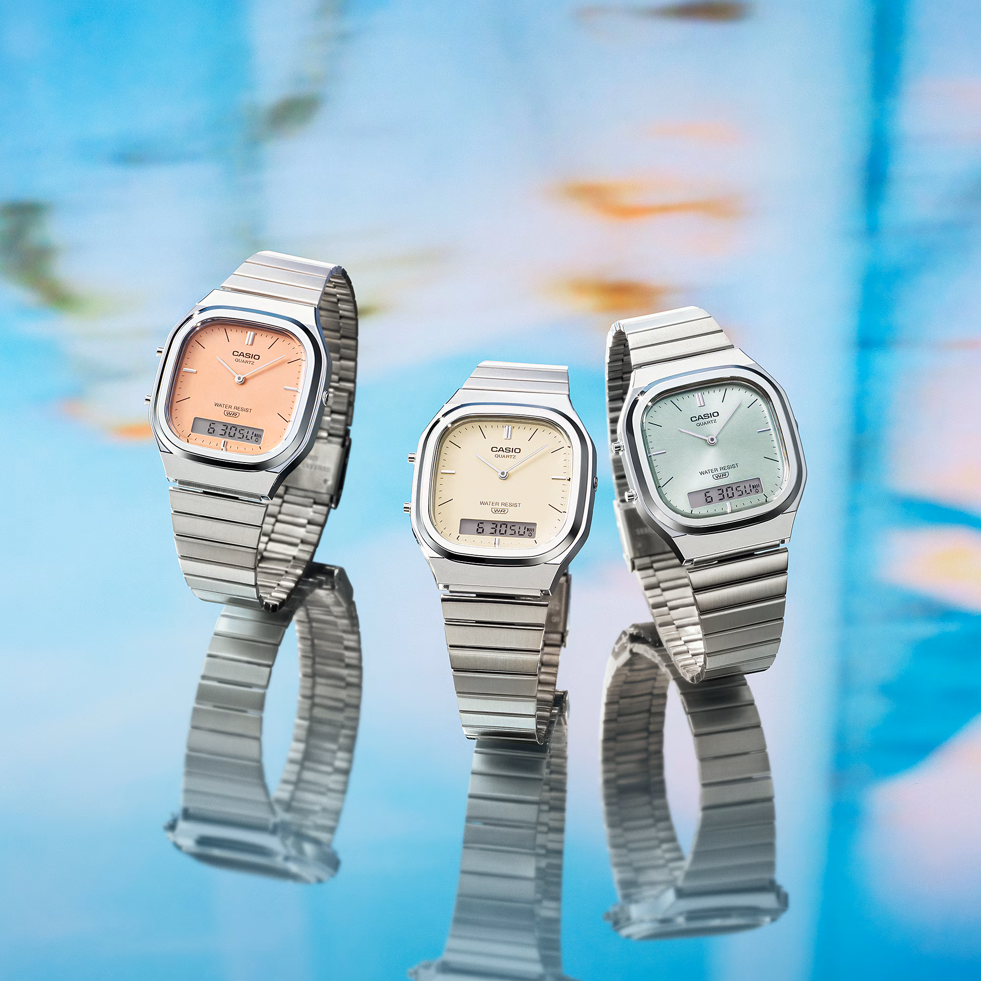Relogio AQ-240E-2AEF CasioVintage AnaDigi.